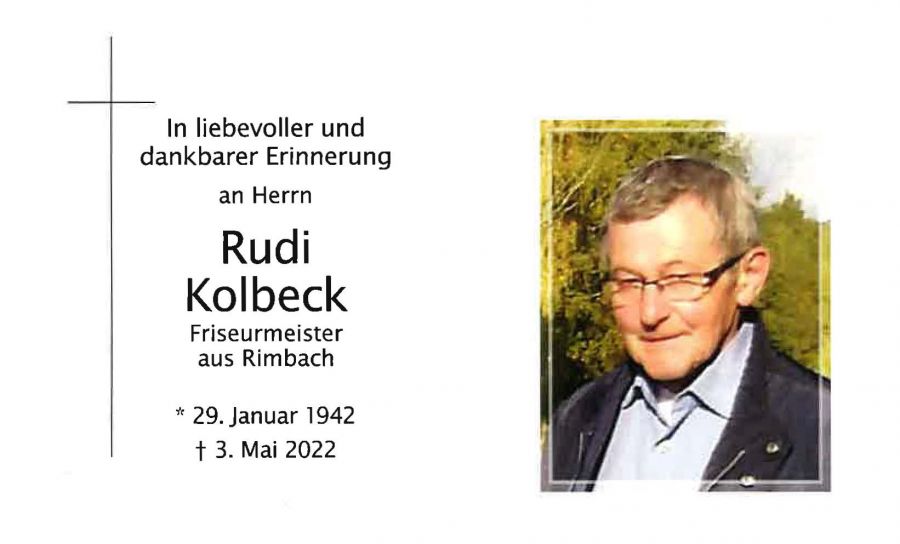 Nachruf für Rudi Kolbeck