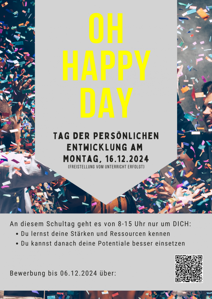 Anmeldung zum OH HAPPY DAY - Tag der persönlichen Entwicklung